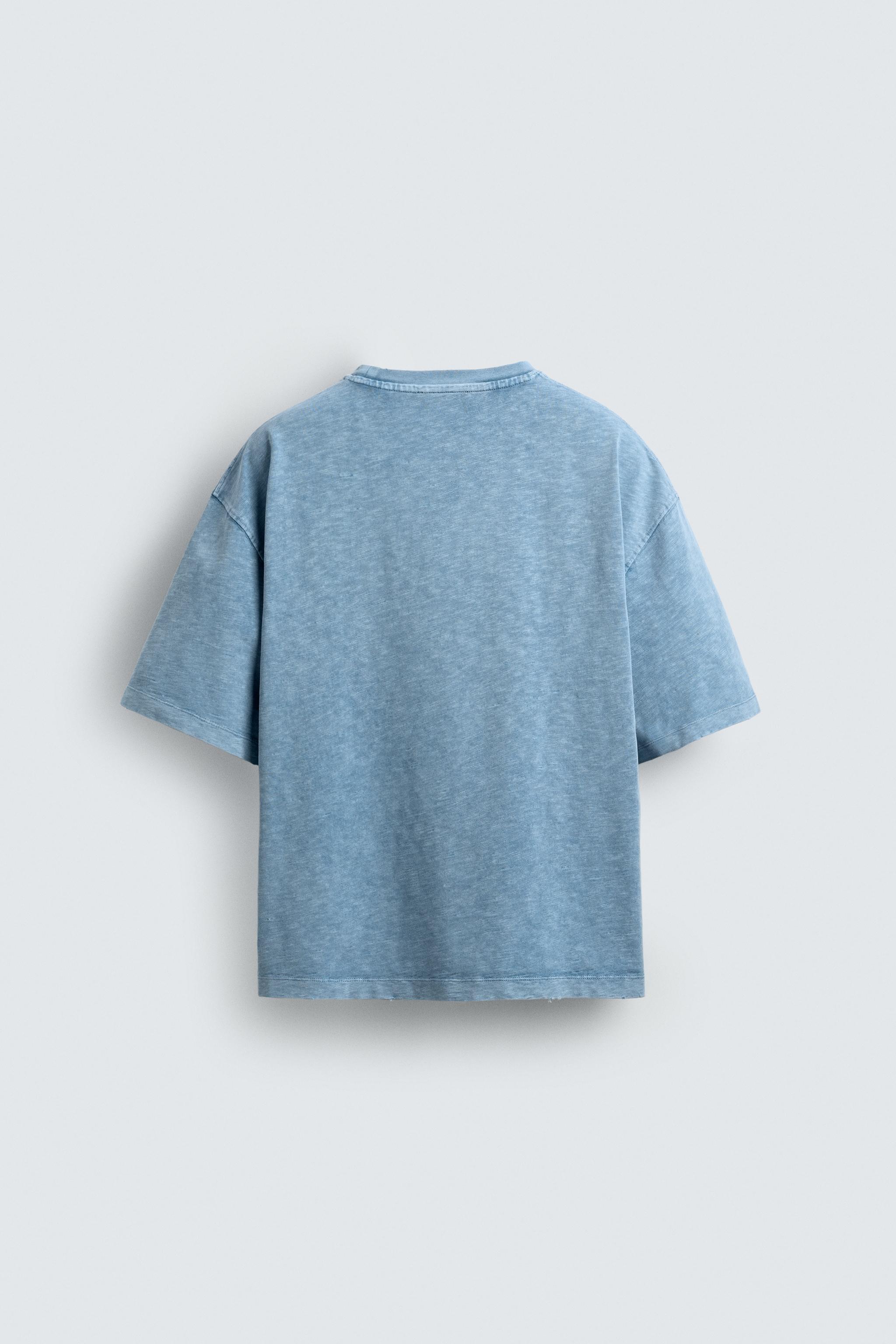 WASHED FLAMÉ TEXTURED RELAXED FIT T-SHIRT